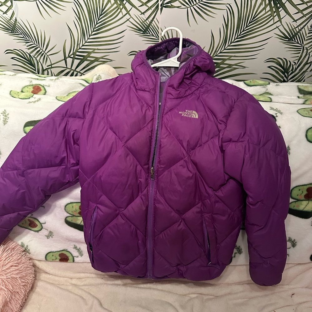 The North Face Reversible Girls Violet Puffer Jacket